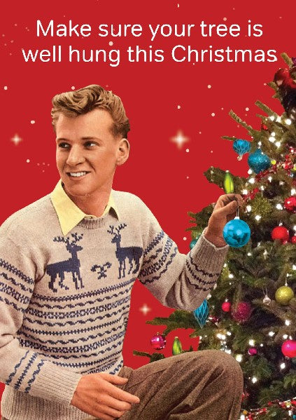 Well Hung Christmas Card