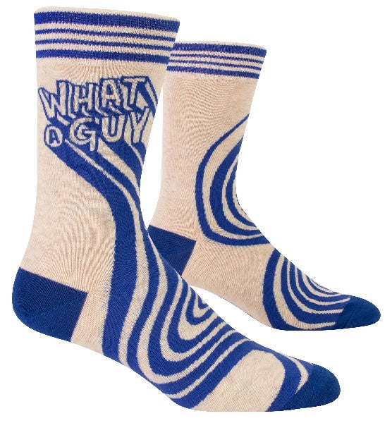 Blue Q Men's Crew Socks | What A Guy