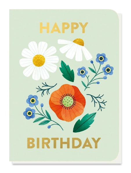 Wild Flowers Birthday Card