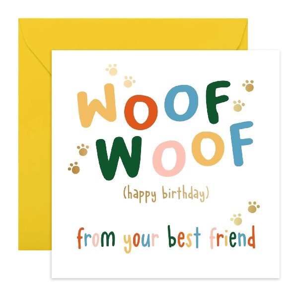 Woof Woof Birthday Card